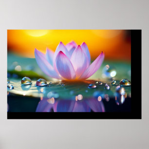 Lotus Blume Petal Nature Serene Calm Poster