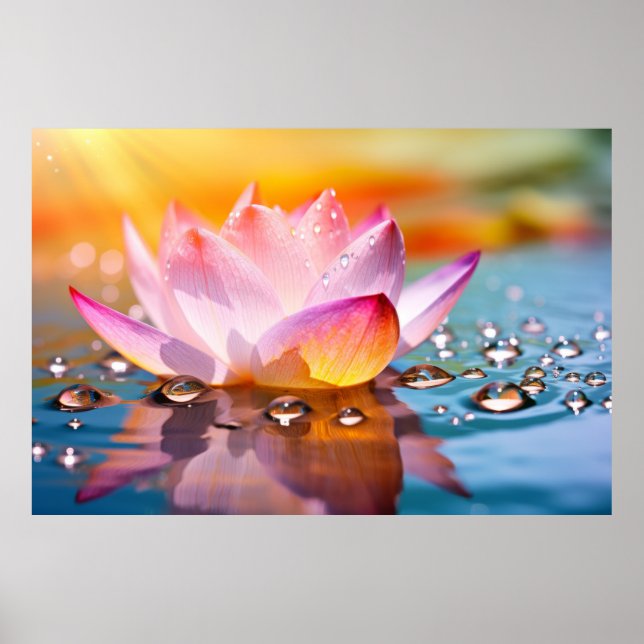 Lotus Blume Petal Nature Serene Calm Poster (Vorne)