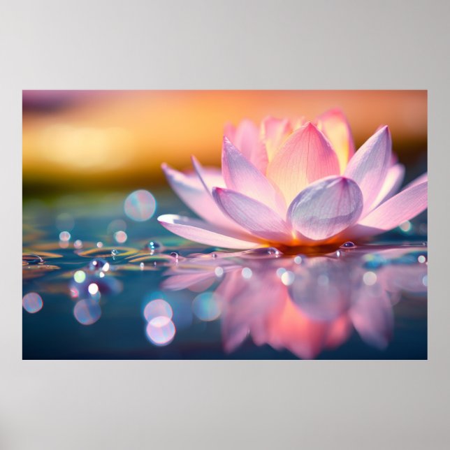 Lotus Blume Petal Nature Serene Calm Poster (Vorne)