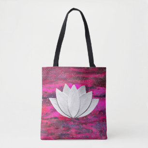 Lotus Blume Pink Galaxy Tote Bag