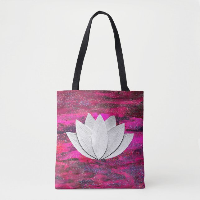 Lotus Blume Pink Galaxy Tote Bag (Vorderseite)
