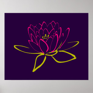 Lotus Blume Poster