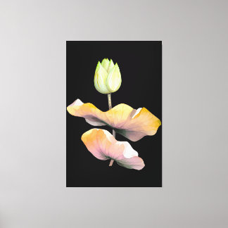 Lotus Blume Poster, Abstrakter Zen Art Prin Leinwanddruck