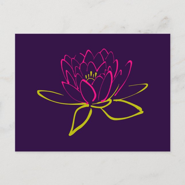 Lotus Blume Postkarte (Vorderseite)