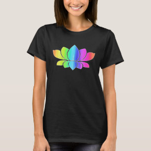 Lotus Blume Regenbogen Yoga Namaste Medizin Frauen T-Shirt