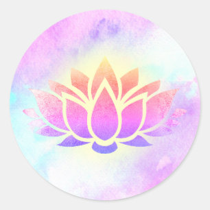 Lotus-Blume Runder Aufkleber