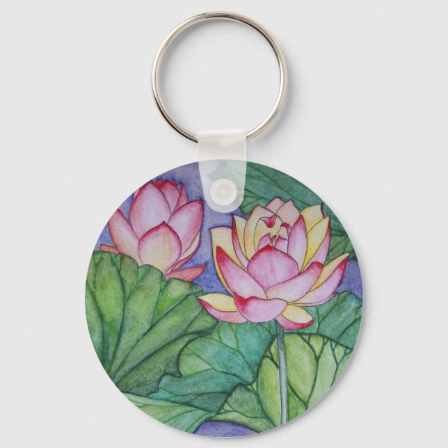 Lotus Blume Schlüsselanhänger (Vorderseite)