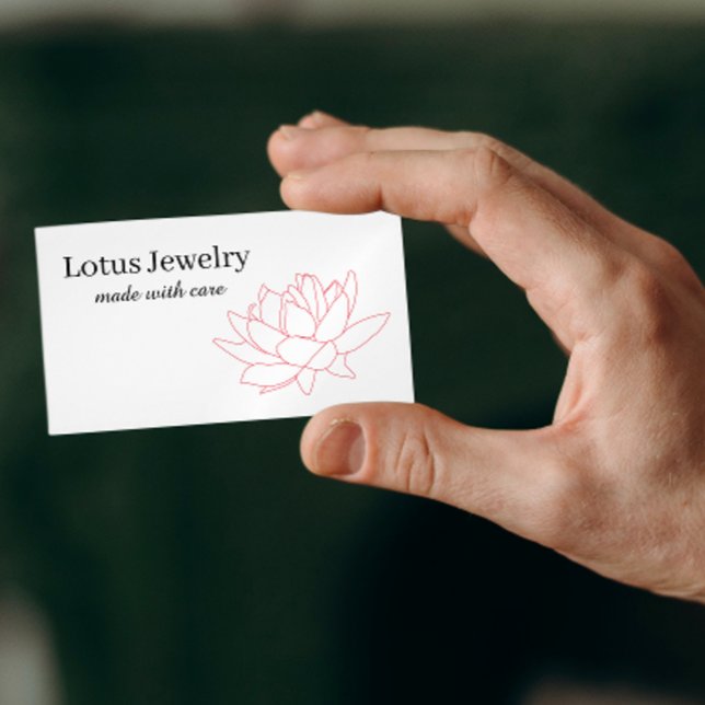 Lotus Blume Schmuck Schmuck Logo Diskontcode Magnetische Visitenkarte (Von Creator hochgeladen)