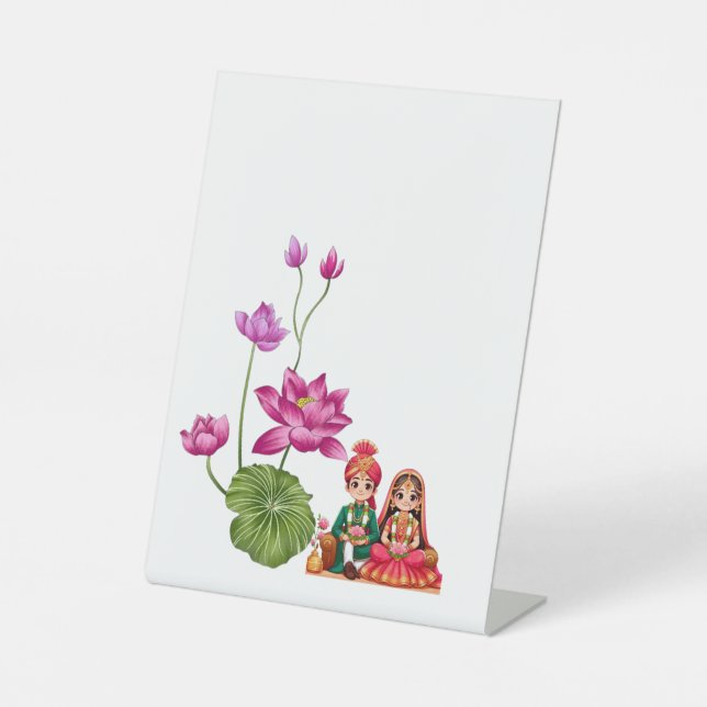 Lotus Blume Sockelschild (Vorderseite)