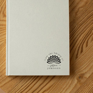 Lotus Blume stilvoll aus der Bibliothek des Buches Gummistempel