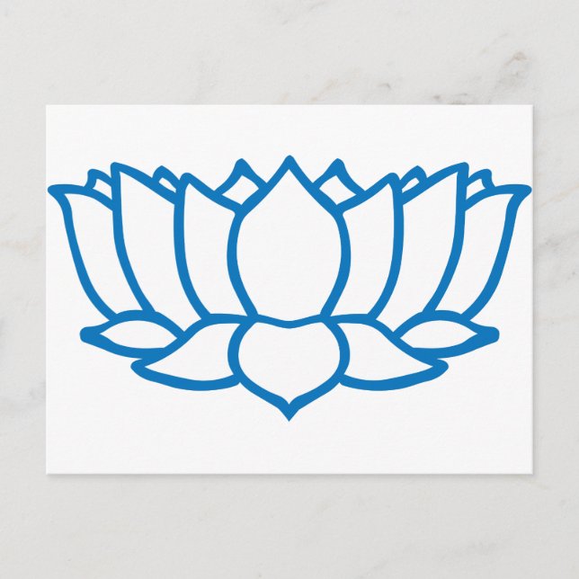 Lotus-Blume-Symbol Postkarte (Vorderseite)