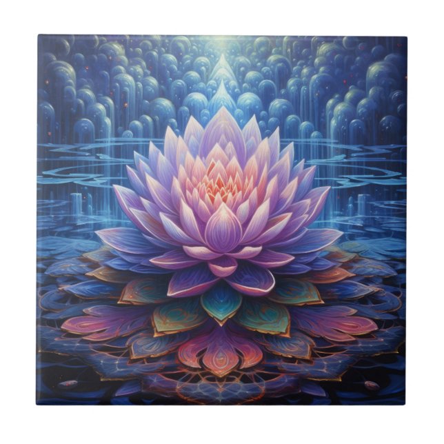 Lotus Blume Tile Fliese (Vorderseite)