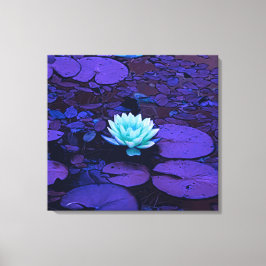 Lotus Blume Turquoise Lila Pond Zen Leinwanddruck