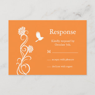 Lotus Blume UAWG (hellorange) RSVP Karte