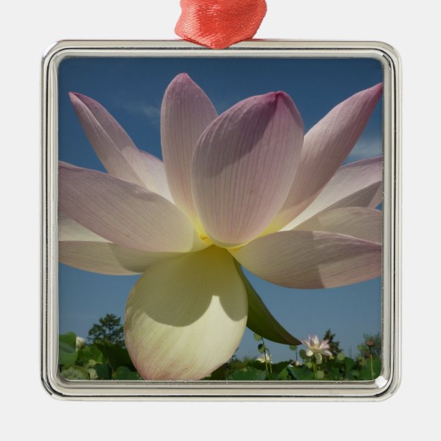 Lotus Blume und Blue Sky II Ornament Aus Metall (Vorne)
