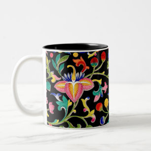 Lotus Blume und Wein Zweifarbige Tasse