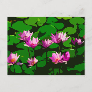 Lotus Blume - Vector art Postkarte