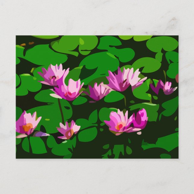 Lotus Blume - Vector art Postkarte (Vorderseite)