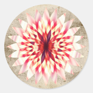Lotus Blume Wasserfarbe Lila Logoheilung Yoga Runder Aufkleber