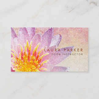 Lotus Blume Wasserfarben Heilung Medizin Yoga Visitenkarte