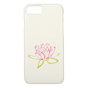 Lotus Blume / Wasserlilie auf Creme Background Case-Mate iPhone Hülle