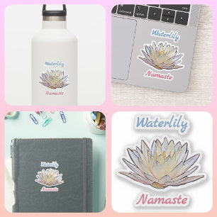 Lotus Blume Wasserlilie Namaste Floral Aufkleber