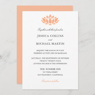 Lotus Blume Wedding Invitation Card Einladung