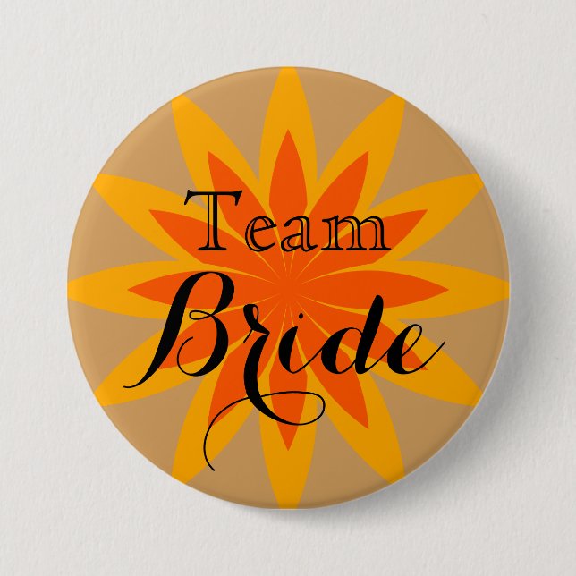 Lotus Blume Weedding Team Bride Button (Vorderseite)