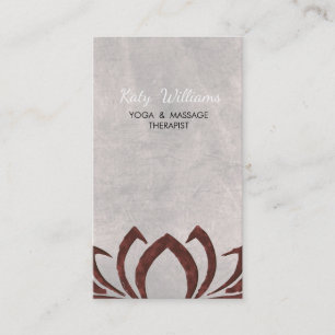 Lotus Blume Yoga Dozentin Medizin Holistisch Visitenkarte