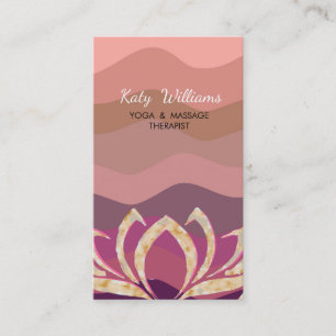 Lotus Blume Yoga Dozentin Medizin Holistisch Visitenkarte