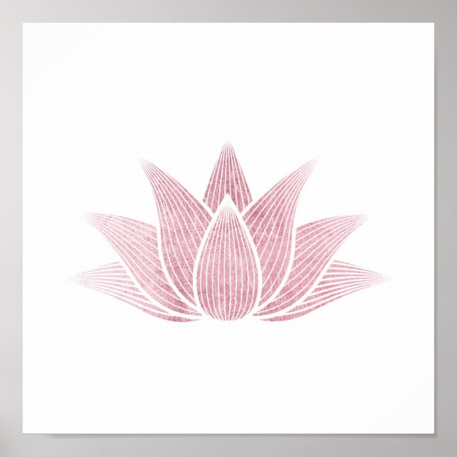 Lotus Blume Yoga Namaste Wellness Medizin Poster (Vorne)