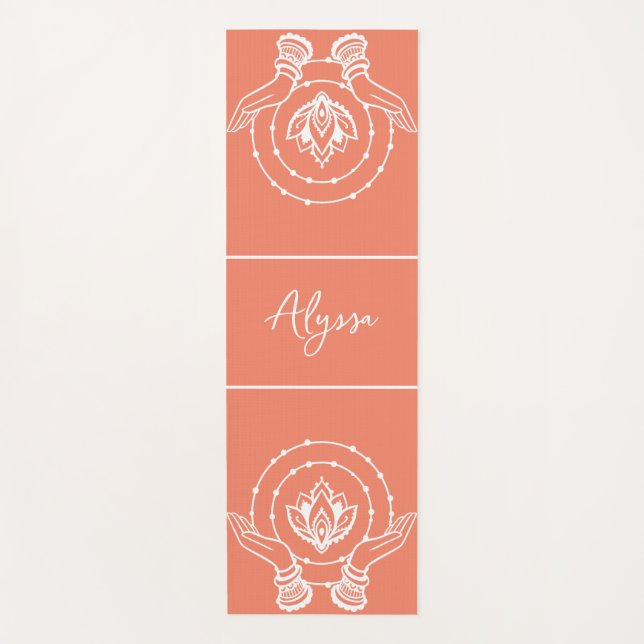 Lotus Blume Yoga Yogamatte (Vorderseite)