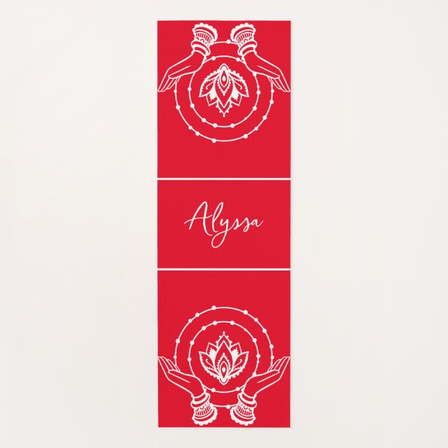 Lotus Blume Yoga Yogamatte (Vorderseite)