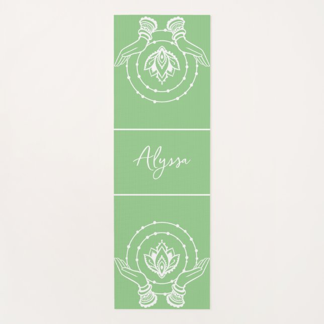 Lotus Blume Yoga Yogamatte (Vorderseite)