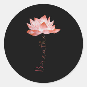Lotus Blume Yoga Zen Medizin Namaste Runder Aufkleber