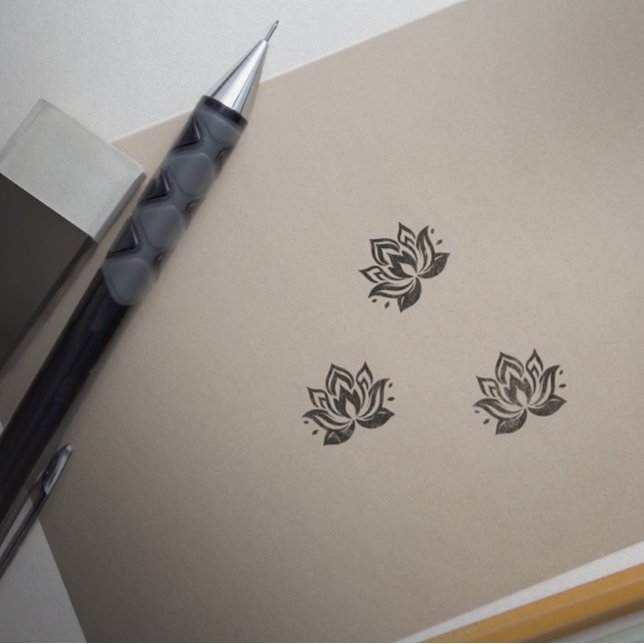 LOTUS BLUME-Zeichen Gummistempel (Von Creator hochgeladen)
