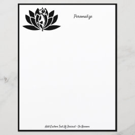 Lotus Blume Zen Yoga Black & White Personalize