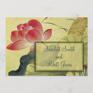 Lotus-Blüten-Hochzeitseinladung Einladung