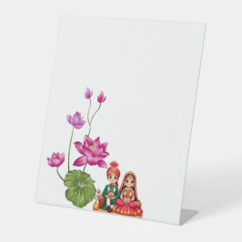 Lotus, Braut und Bräutigam Sockelschild