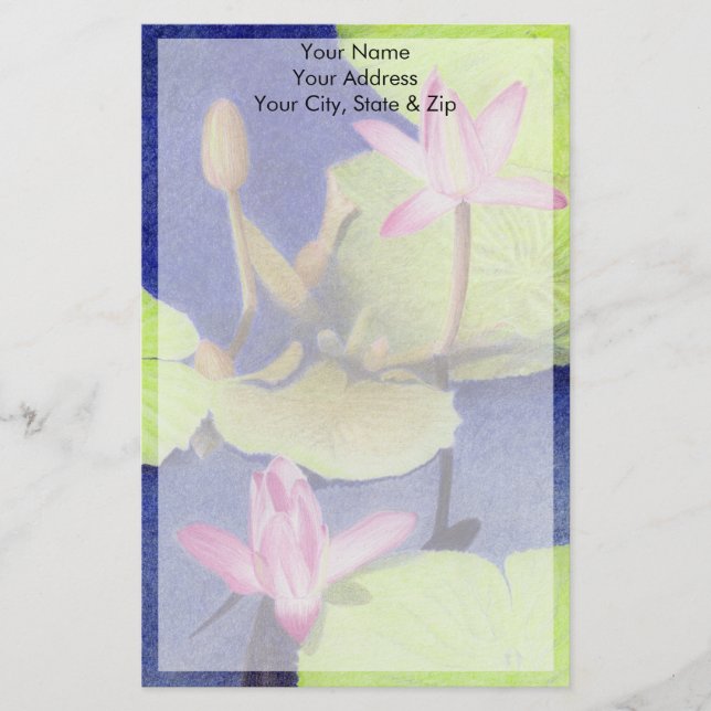 Lotus Briefpapier (Vorderseite)