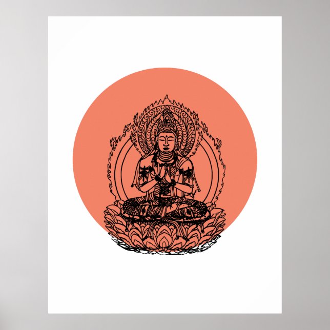 Lotus Buddha Poster (Vorne)