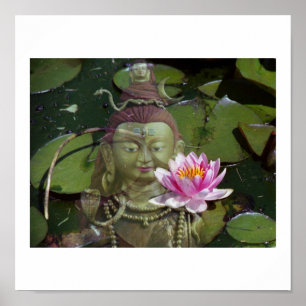 Lotus & Buddha Poster