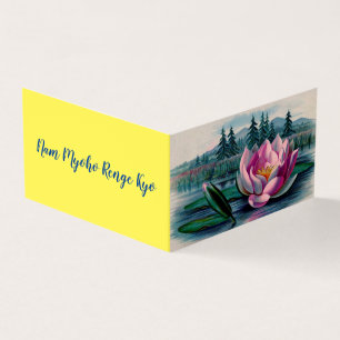 Lotus Buddhist Nam Myoho Renge Kyo Business Card Visitenkarten