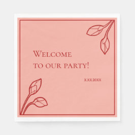 Lotus Buds Personalisiert Party Paper Napkins Serviette