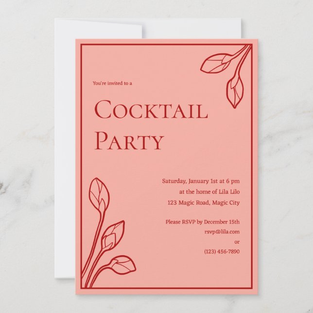 Lotus Buds Personalisierte Party Einladung (Vorderseite)