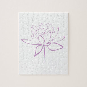 Lotus Calligraphy (Lavender) Puzzle