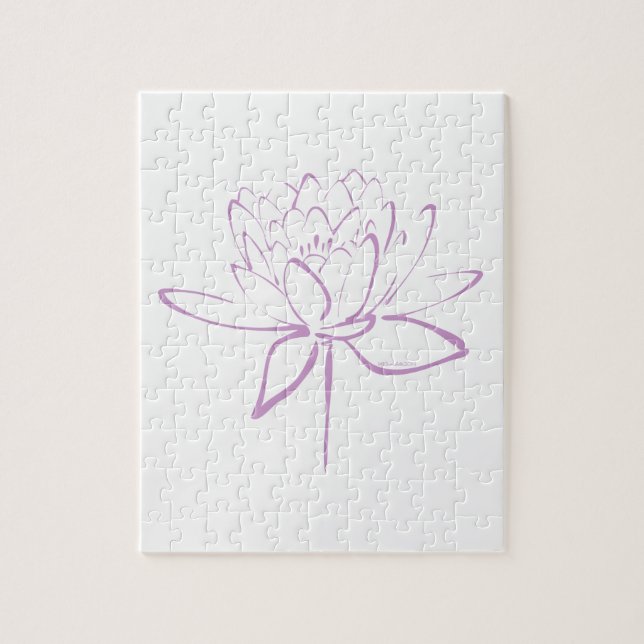 Lotus Calligraphy (Lavender) Puzzle (Vertikal)