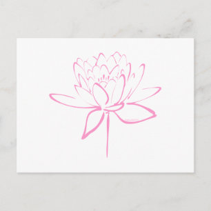Lotus Calligraphy (Pink) Postkarte