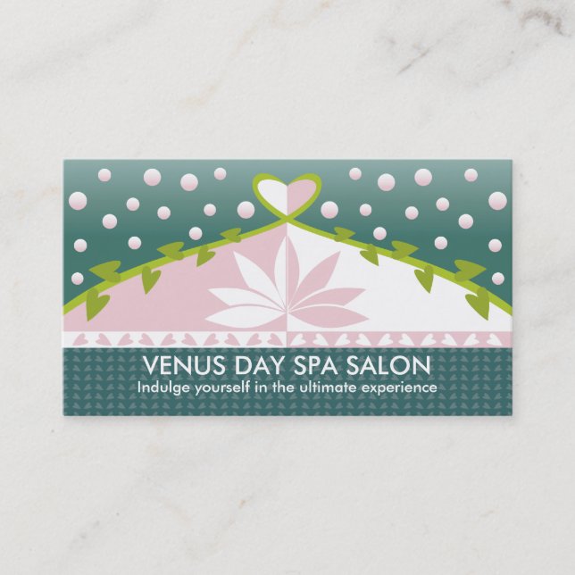 Lotus Day Wellness-Center Business Cards Visitenkarte (Vorderseite)