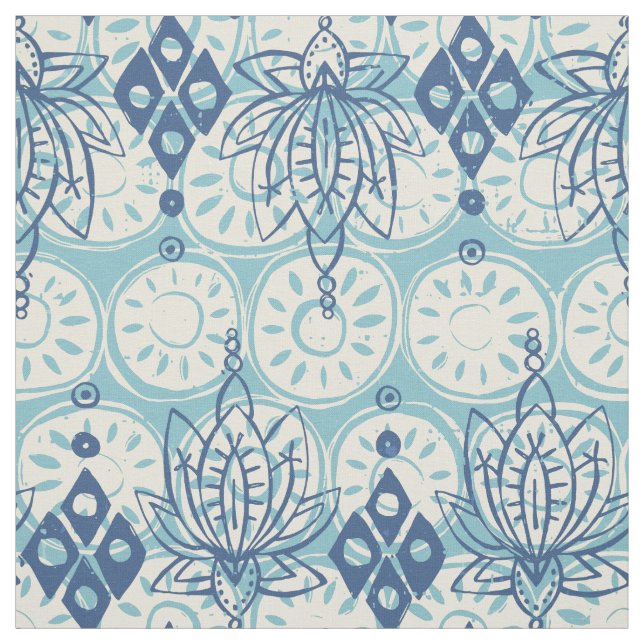 Lotus diamond blau stoff (Muster)